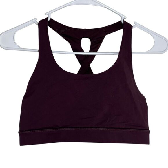 lululemon athletica Other - Lululemon Burgundy Medium Impact Keyhole Racerback Sports Bra